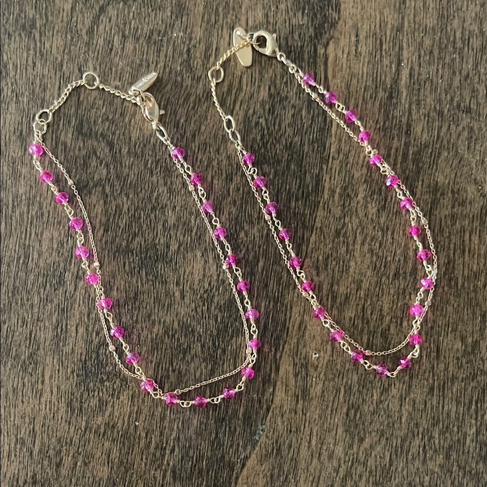 Beaded matching set bracelets
